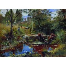 Схема вышивки s33-028 "Пейзаж с мостиком"